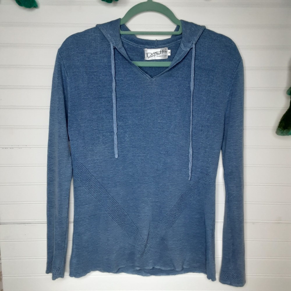 Dash hemp hooded sweater tunic top